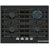 Bosch Gaskookplaat - BOSCH Serie 6 - 4 branders - 52 x 59 x 4,5 cm - PPP6A6I40 - Zwart