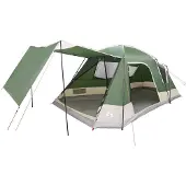 vidaXL Huisje Tent met dak Groen 12-Persoons Polyester en Staal