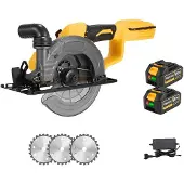 OEM Accu-cirkelzaag, multifunctioneel snijgereedschap, borstelloze motor, 2x batterijset