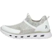 Rieker Damenschuhe Halbschuhe Slipper Weiß Freizeit