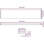 vidaXL Raamdorpel Wit 160 x 30 x 4,5 cm PVC