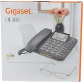 Gigaset DL380, Analoog telefoon, Telefoon met kabel, Luidsprekerfunctie, 99 tonen, Nummerherkenning, Zwart