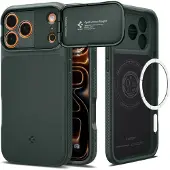 Spigen Optik Armor MagSafe iPhone 17 Pro Hoesje Groen