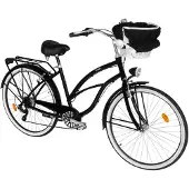 DaviBikes Bianca Cruiser – Stadsfiets – 28 inch – 7 versnellingen – Zwart