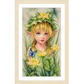 Lanarte Borduurpakket - Borduurset - Borduurpakket volwassenen - Telpakket kit - 22 x 38cm - Lily crowned Fairy - PN-0221118