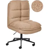 Beliani ADDISON - Bureaustoel - Zandbeige - Bouclé