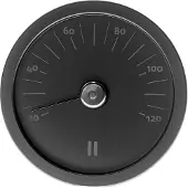 Rento aluminium thermometer rond - Zwart