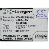 123accu Mobistel BTY26187 accu (4000 mAh, huismerk)