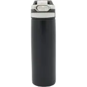 Leifheit thermosbeker Flip - 600 ml - RVS - zwart