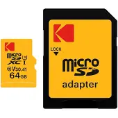 Kodak microSDXC 64GB Class10 U3 w/adapter