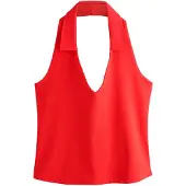 Next - Dames - Top met halternek en kraag - Rood