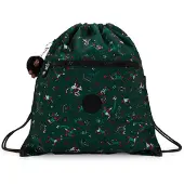 Kipling Gymtas 'Supertaboo' smaragd / donkergroen / rood / wit
