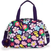 Kipling Tas 'Miyo' groen / donkerlila / lichtroze / wit