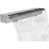 vidaXL Zwembadwaterval rechthoekig 90 cm roestvrij staal