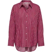 ONLY Blouse 'ONLOREGON' donkerrood / zwart / wit