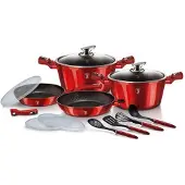 Berlinger Haus POT EN BAKSET BH-7057, Pan + steelpan, Rood