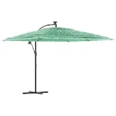 vidaXL Parasol met stalen paal 290x290x238 cm groen