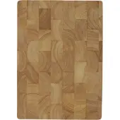 Continenta snijplank, kopshout, keukenplank, ontbijtplank, rubberhout, 35 x 25 x 2 cm, 4017