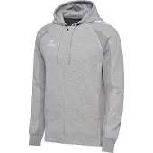 Hummel Sportsweatvest 'Move 2.0' donkergrijs / grijs gemêleerd / wit