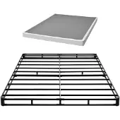 Vevor Boxspringbedframe (Queen-size) met wasbaar stoffen omhulsel, metalen frame (2010 x 1510 x 102 mm) voor Queen-size bedden, 102 mm matrasopslag, maximale draagkracht 1587,57 kg, matrasbasis