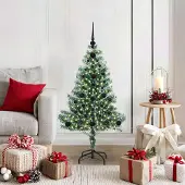 Prolenta Maison Exclusive - Kunstkerstboom, besneeuwd met LED-verlichting, 120 cm
