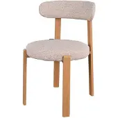 Giga Meubel Eetkamerstoel Lagan - Beige/Naturel Stof - Set van 2