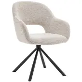 Giga Meubel Eetkamerstoel Livia - Beige - Draaibaar - Set van 2