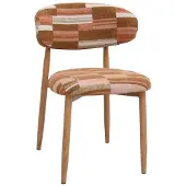Giga Meubel Eetkamerstoel Skara - Terracotta/Naturel - Set van 2