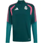 Adidas Real Madrid Trainingstrui 1/4-Zip 2026-2027 Donkergroen Roze Wit