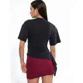 Busem Oversized Crew Neck Drape Blouse