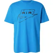 Nike Shirt 'AIR' azuur / zwart