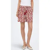 ONLY Broek 'ONLMikasi' sand / lichtgrijs / donkerrood / wit