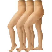Next Set van 3 doorzichtige 20-denier panty's met glans