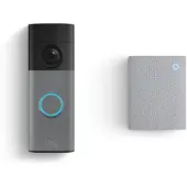 Ring Video Deurbel Batterij (2nd Gen) Video-deurbel Met Ingebouwde Batterij + Bel Speckled Grey