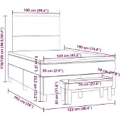 vidaXL Boxspring met matras kunstleer wit 120x190 cm