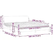 vidaXL Bed met matras "Dover" fluweel donkergroen 180x200 cm