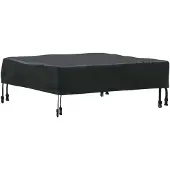 vidaXL Tafel Dekking Effen Zwart 62 x 62 x 15 cm Stof
