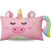 Zelesta Hoofdkussen Kids Luna Eenhoorn - Roze 45x27cm