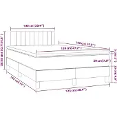 vidaXL Boxspring met matras fluweel donkergroen 120x190 cm