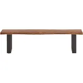 NADUVI Collection Eetkamerbank Soan acaciahout | hout bruin 160x45x40 cm eetkamerbanken | NADUVI