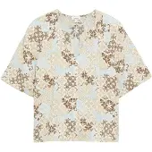 s.Oliver Blouse beige / blauw / lichtbruin / wit