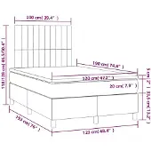 vidaXL Boxspring met matras fluweel donkergroen 120x190 cm