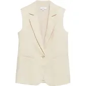 Comma Gilet crème