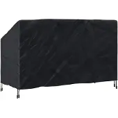 vidaXL Tuinbankhoes Zwart 165 x 70 x 65 / 94 cm 210D Oxford stof