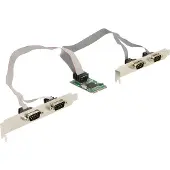 DeLOCK PCIe-serie-adapter - - MiniPCIe I-O - 4 x RS-232 - Kabels inbegrepen - Compatibele systemen