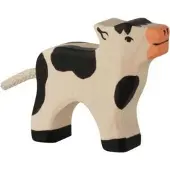Gollnest & Kiesel Boerderij - Kalf Zwart - 6X2X6Cm - Houten Figuur - Handgemaakt
