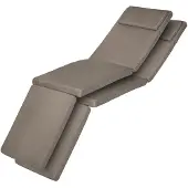 Beautissu LoftLux DC Ligbedkussen Set 2x 175x45x5 cm Taupe – Ligstoelkussen Wasbaar