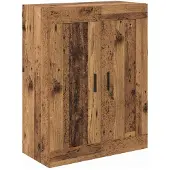 vidaXL Highboard 2 st Oudhout 69,5 x 34 x 180 cm Bewerkt hout