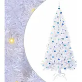 Syfax Kunstkerstboom met 300 LED Wit 240 cm PVC en staal