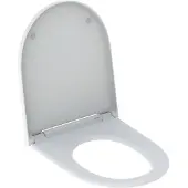 Geberit ONE toiletzitting, met automatische zitting, met QuickRelease-functie, met QuickRelease-scharnieren, bevestiging: van boven, kleur: wit-alpin / glanzend, 1 stuk.